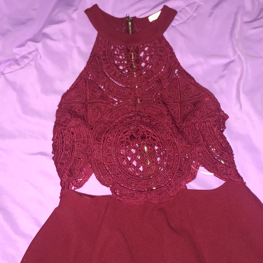 Maroon a’gaci mini dress